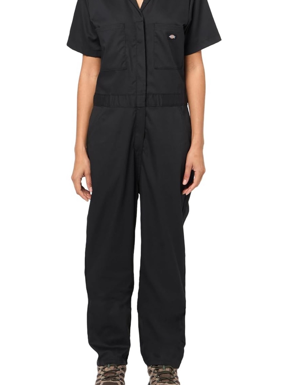 Dickies Black Short-Sleeve Utility Jumpsuit